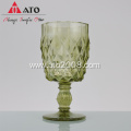 Retro Drinking Goblet Wine Glass Sets with Green